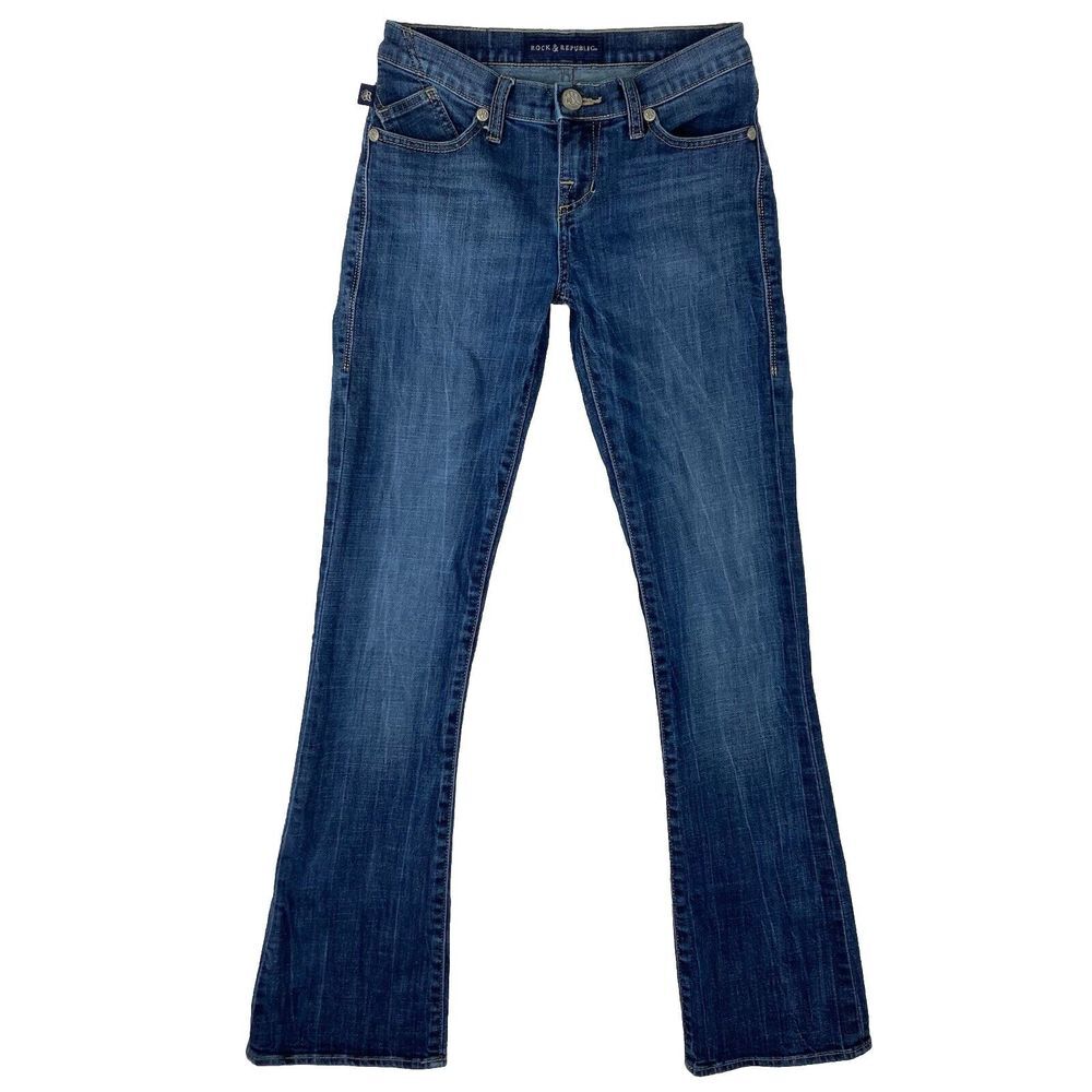 Rock & Republic Low Rise Jeans Womens Blue Size 2 (27x32)